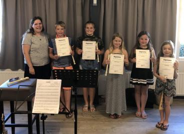 Certificaat voor blokfluiters Wilhelmina Spankeren | Afbeelding behorende bij Certificaat voor blokfluiters Wilhelmina Spankeren |