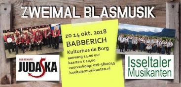 Zweimal Blasmusik | Isseltaler Musikanten en Blaaskapel Judaska in een non-stopprogramma Afbeelding behorende bij Zweimal Blasmusik